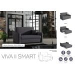 Kép 3/11 - VIVA SMART II előre nyíló rugós, ágyneműtartós kanapé