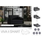 Kép 4/11 - VIVA SMART II előre nyíló rugós, ágyneműtartós kanapé