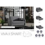 Kép 1/11 - VIVA SMART II. előre nyíló rugós kanapé