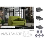 Kép 5/11 - VIVA SMART II előre nyíló rugós, ágyneműtartós kanapé
