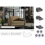 Kép 6/11 - VIVA SMART II előre nyíló rugós, ágyneműtartós kanapé