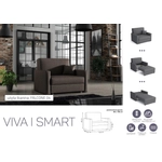 Kép 2/11 - VIVA SMART I előre nyíló rugós, ágyneműtartós fotelágy