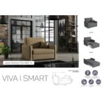 Kép 6/11 - VIVA SMART I előre nyíló rugós, ágyneműtartós fotelágy