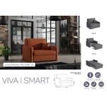 Kép 7/11 - VIVA SMART I előre nyíló rugós, ágyneműtartós fotelágy