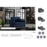 Kép 10/11 - VIVA SMART I előre nyíló rugós, ágyneműtartós fotelágy