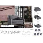 Kép 2/5 - VIVA SMART II előre nyíló rugós, ágyneműtartós kanapé