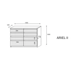 Kép 2/2 - Ariel 2 wenge/fehér színű komód képe
