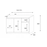 Kép 3/3 - Aston 3d1s fehér színű komód