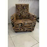 Kép 2/2 - TV fotel barna mintás