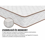 Kép 3/5 - Conforto Pocket Memory táskarugós 160x200 cm memóriahabos matrac – 28 cm