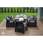 Kép 3/4 - ALLIBERT CORFU FIESTA polyrattan kerti bútor garnitúra - grafit