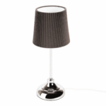 Kép 4/11 - Asztali lámpa, fém/szürke textil lámpabúra, GAIDEN