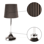 Kép 11/11 - Asztali lámpa, fém/szürke textil lámpabúra, GAIDEN