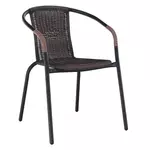 Kép 1/19 - Egymásba rakható szék barna fekete fém DOREN