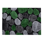 Kép 1/7 - Szőnyeg zöld szürke fekete 80x150 PEBBLE TYP 1