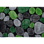 Kép 1/8 - Szőnyeg zöld szürke fekete 140x200 PEBBLE TYP 1