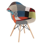 Kép 1/15 - Fotel bükkfa  és  patchwork minta TOBO NEW