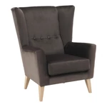 Kép 1/15 - Fotel-füles taupe-szürke-barna bükk Rodeza