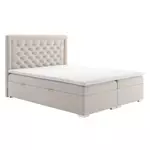 Kép 1/7 - Ágy boxspring krém 160x200 DORMAN