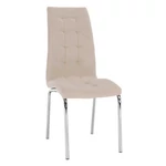 Kép 1/9 - Étkezőszék, bézs Dulux Velvet szövet/króm, GERDA NEW