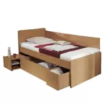 Kép 1/3 - Univerzális ágy ágyneműtartóval bükkfa 90x200 cm OTO