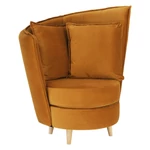 Kép 1/19 - Fotel Art Deco stílusban, mustár színű Riviera szövet/tölgy, ROUND NEW