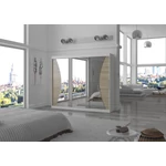 Kép 2/6 - Üveges tolóajtós szekrény DIEGO 250 fehér színben