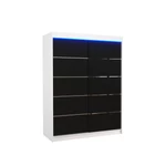 Kép 2/5 - LUFT 150 fehér-fekete LED szekrény
