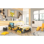 Kép 1/5 - TRACTOR YELLOW matraccal 140x70 ágy