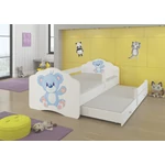 Kép 1/6 - Kétszemélyes ágy korláttal és matracokkal CASIMO II BLUE BEAR 160x80