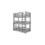 Kép 3/4 - Modern design háromszemélyes ágy matraccal