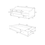 Kép 4/4 - Modern designnal ellátott ágyrészlet.