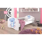 Kép 1/5 - Ágy matraccal és korláttal CASIMO BLUE BEAR 160x80