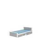 Kép 2/4 - Aldex 180x80 fehér-világosszürke ágy