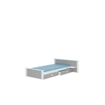Kép 2/6 - Aldex SHELF 200x90 fehér-világosszürke ágyaszekrény