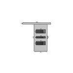 Kép 3/3 - Elegáns megoldás a szoba tagolására  fekete Lacobel felüppel.  Centó 96 fali tolóajtó  modern design wenge és fekete kombinác