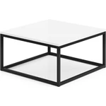 Kép 2/3 - Belten 65x65 kávéasztal fekete fehér színben