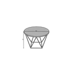 Kép 3/3 - Liam kávéasztal modern designnal