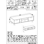 Kép 6/6 - Eukaliptusz fa TV állvány  2D 1S modell