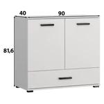 Kép 5/5 - Frazio Komód 90, fekete (90x83)-B