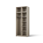 Kép 3/6 - Alera II gardróbszekrény, felső szekrénnyel Kasmír (100x250)-KG, arany fogantyú
