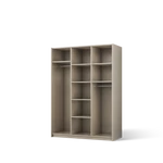 Kép 3/6 - Alera III gardróbszekrény, Kasmír (148x204)-KB, fekete fogantyú