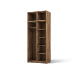 Kép 3/6 - Bregma II felső szekrényelemmel gardróbszekrény, Artisan (100x250)-AG, arany fogantyú