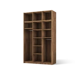 Kép 3/6 - Bregma III gardróbszekrény felső résszel, Artisan (148x250)-AG, arany fogantyú