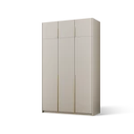 Kép 2/6 - Bregma III gardróbszekrény felső résszel, Kasmír (148x250)-KG, arany fogantyú