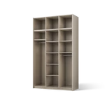 Kép 3/6 - Bregma III gardróbszekrény felső résszel, Kasmír (148x250)-KG, arany fogantyú