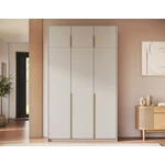 Kép 4/6 - Bregma III gardróbszekrény felső résszel, Kasmír (148x250)-KG, arany fogantyú