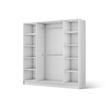 Kép 5/13 - Palladio 200 gardróbszekrény, Fehér (200x200)