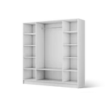 Kép 3/13 - Palladio 200 gardróbszekrény, Fehér (200x200)