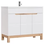 Kép 3/3 - Mosdó alá szekrény Bali White, 100 cm